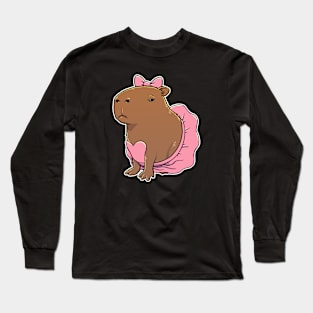 Capybara Ballerina Long Sleeve T-Shirt